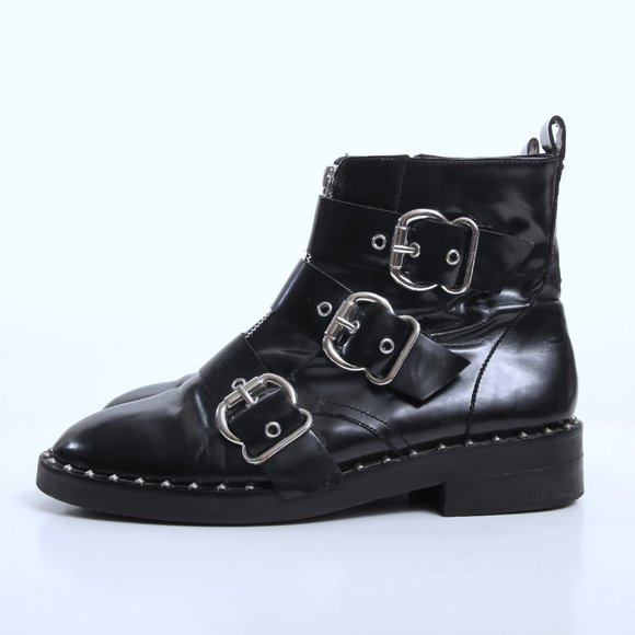 Asos Raid Jack Studded Buckle Ankle Boots - Picture 6 of 16